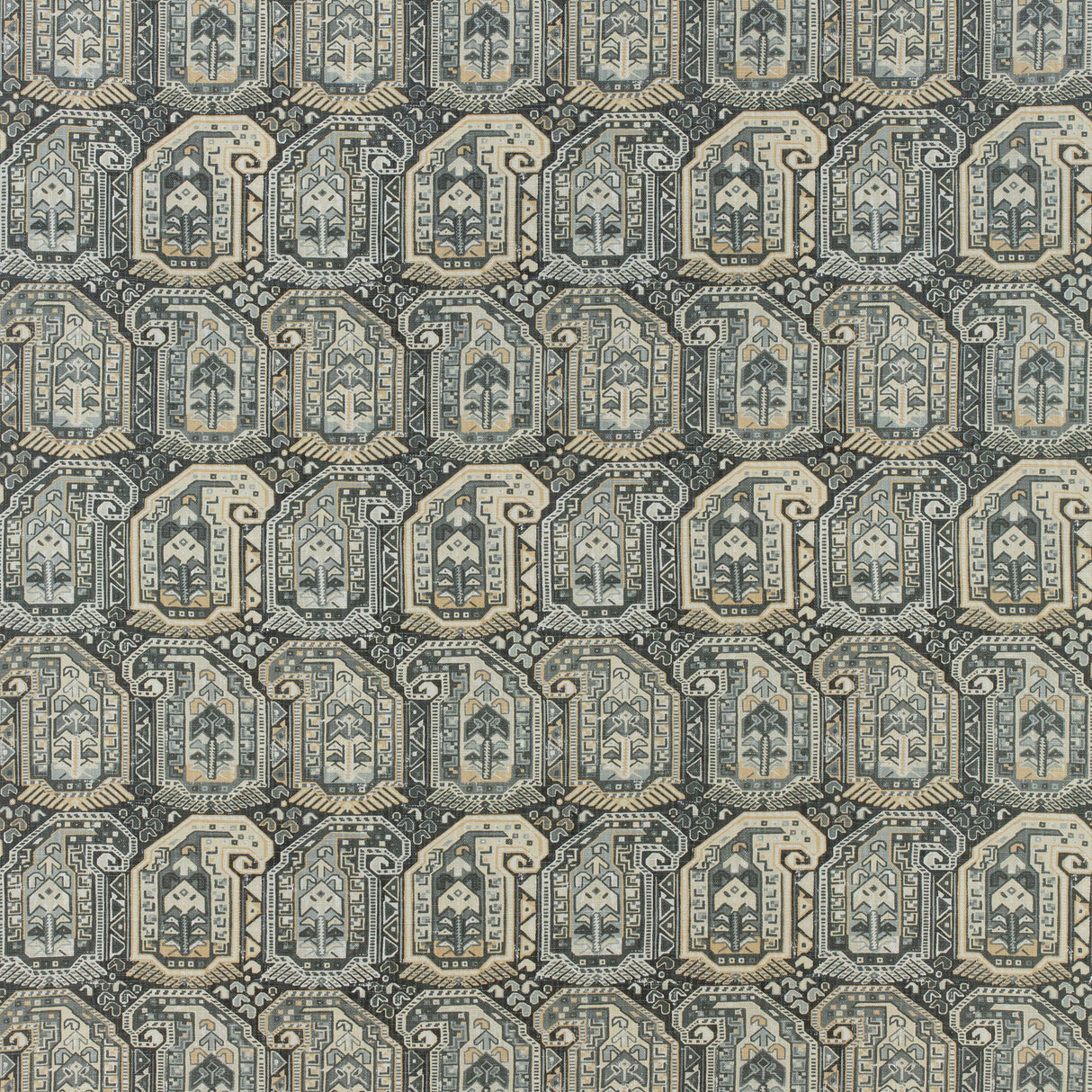 Thibaut F985021 GLENIFFER Black and Grey Fabric