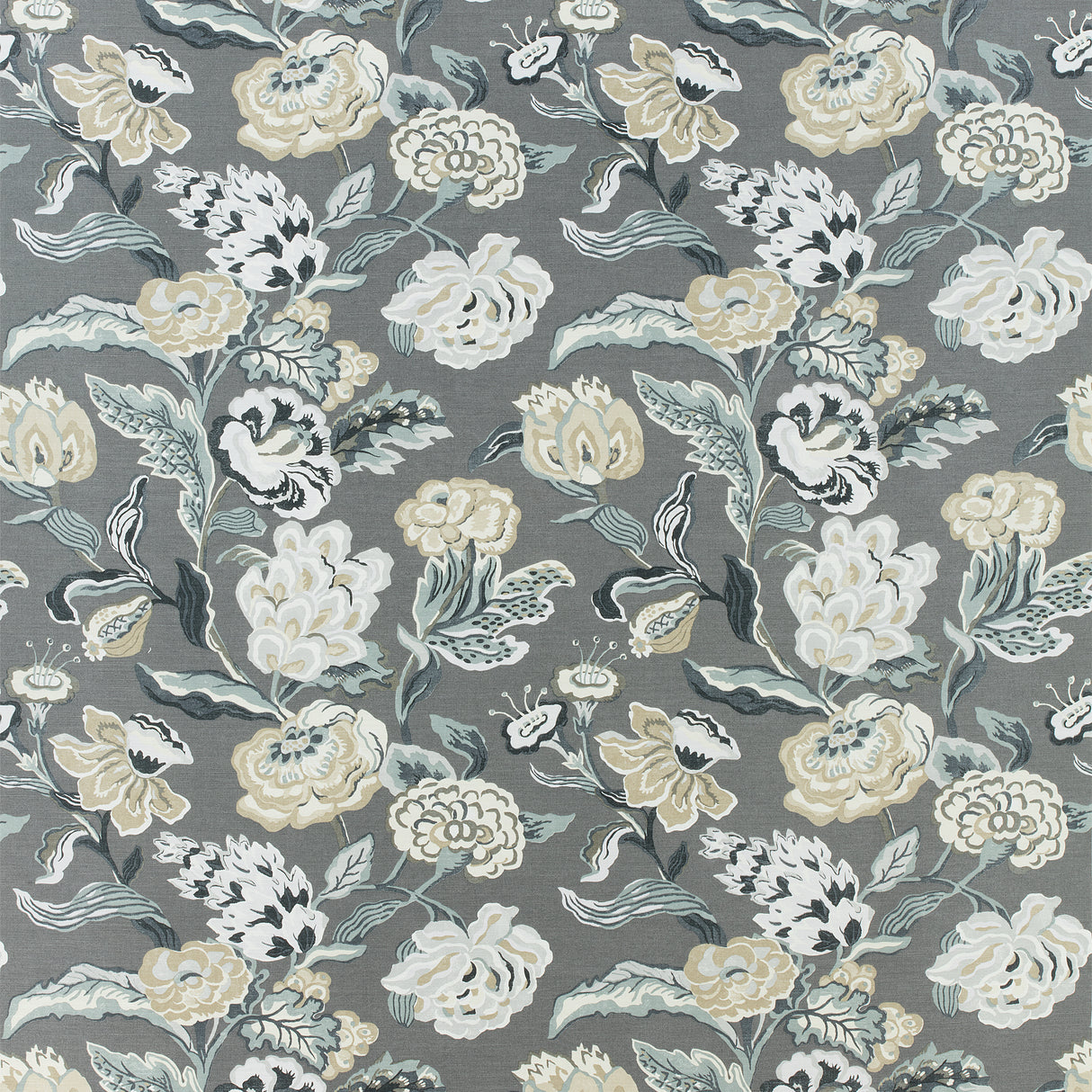 Thibaut F985038 NAVESINK Grey Fabric