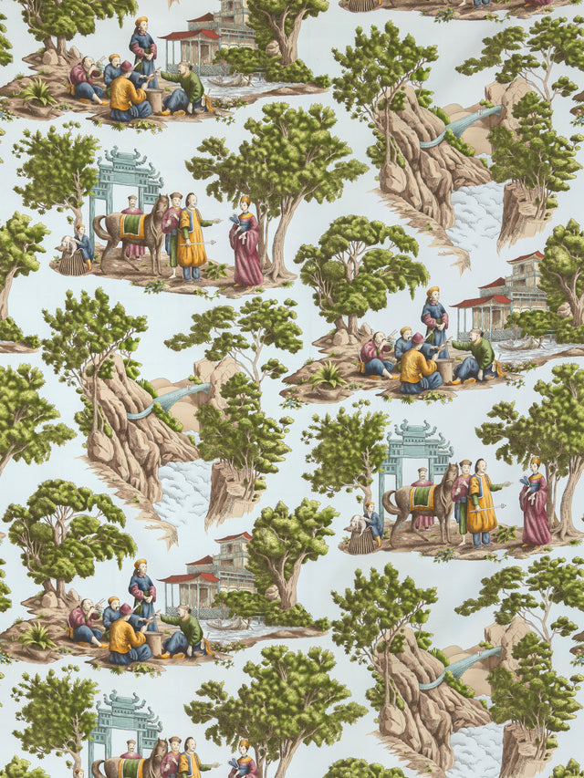 Scalamandre FB 0001MA29 SKY MANDARIN TOILE Fabric - Eade's Wallpaper