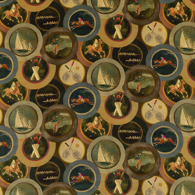 MULBERRY FD2001.A15.0 SPORTING LIFE VELVET WOODSMOKE Fabric - Eade's Wallpaper