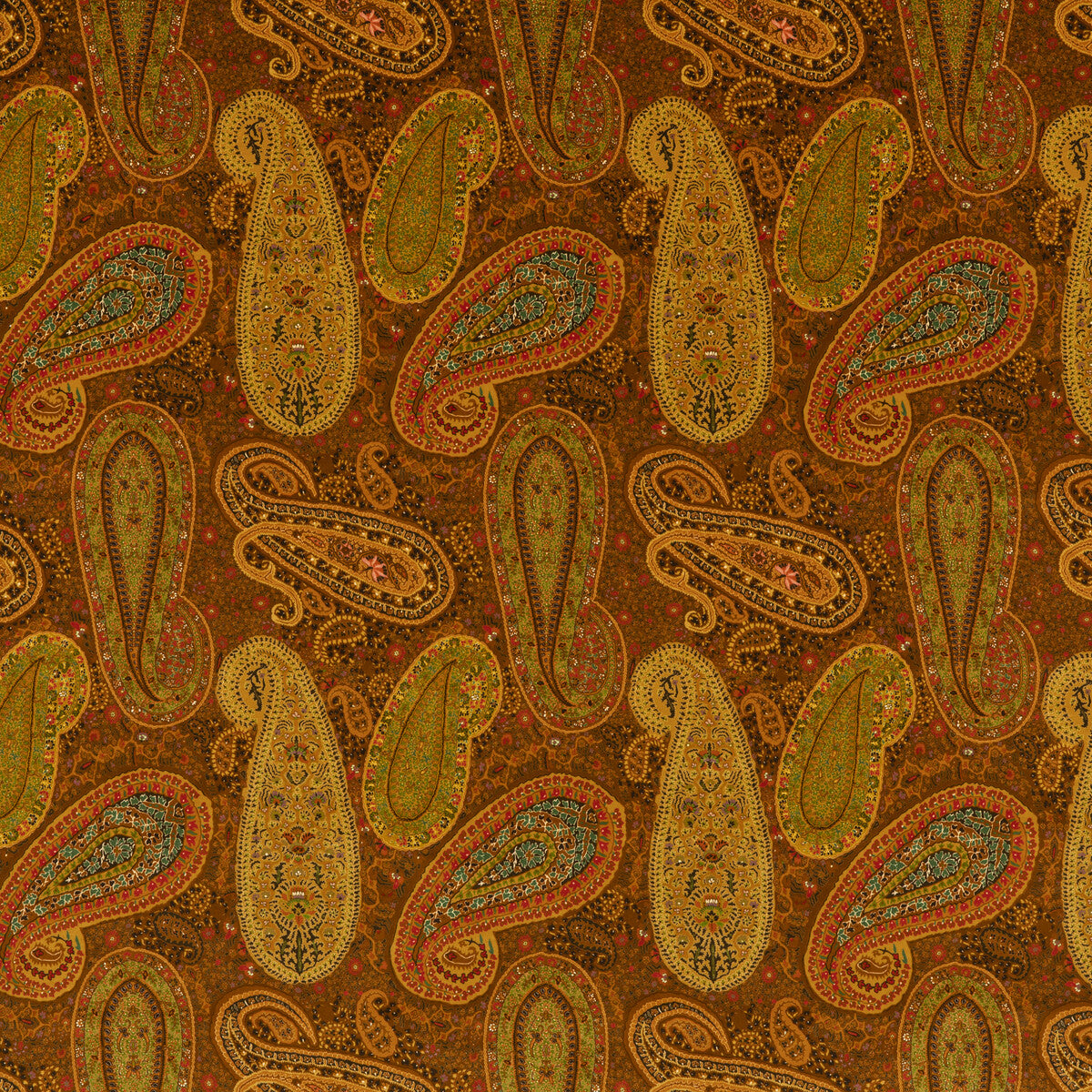 MULBERRY FD2002.T30.0 PEREGRINE PAISLEY VELVET SPICE Fabric - Eade's Wallpaper