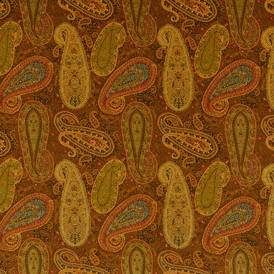 MULBERRY FD2002.T30.0 PEREGRINE PAISLEY VELVET SPICE Fabric - Eade's Wallpaper