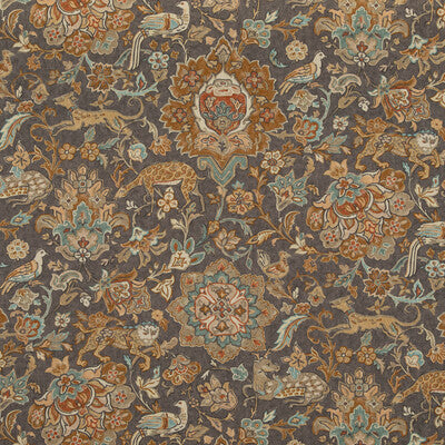 MULBERRY FD2005.A15.0 WILD THINGS WOODSMOKE Fabric - Eade's Wallpaper