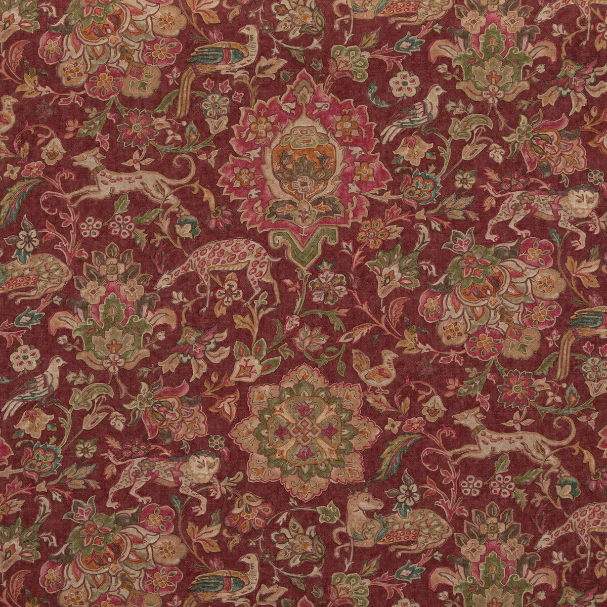 MULBERRY FD2005.H113.0 WILD THINGS PLUM Fabric - Eade's Wallpaper