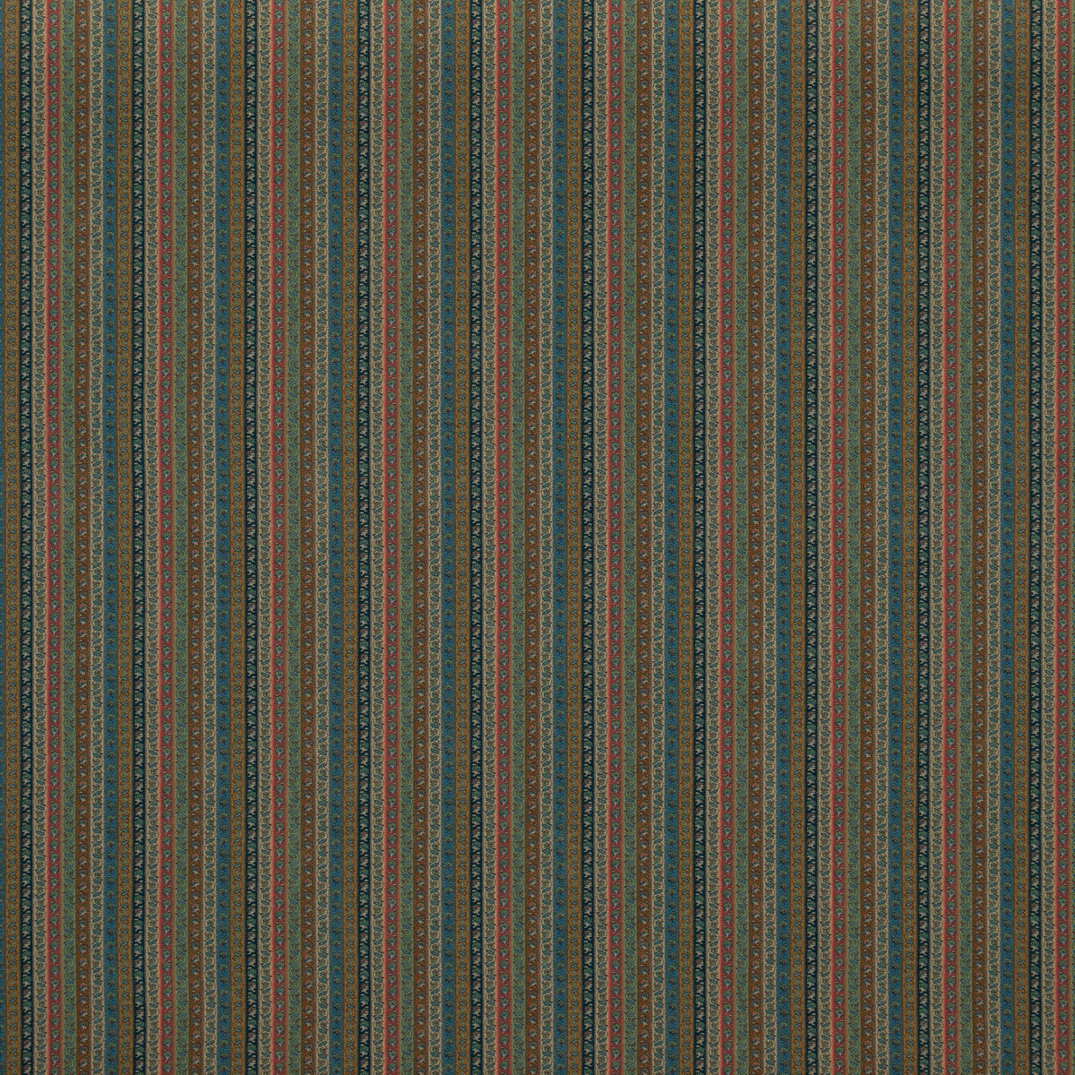 MULBERRY FD2007.R11.0 WILDE STRIPE TEAL Fabric - Eade's Wallpaper