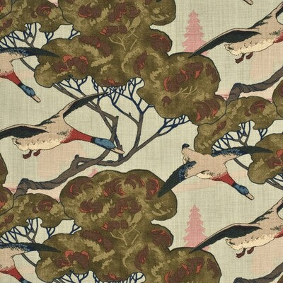 MULBERRY FD205.H22.0 FLYING DUCKS SKY Fabric - Eade's Wallpaper