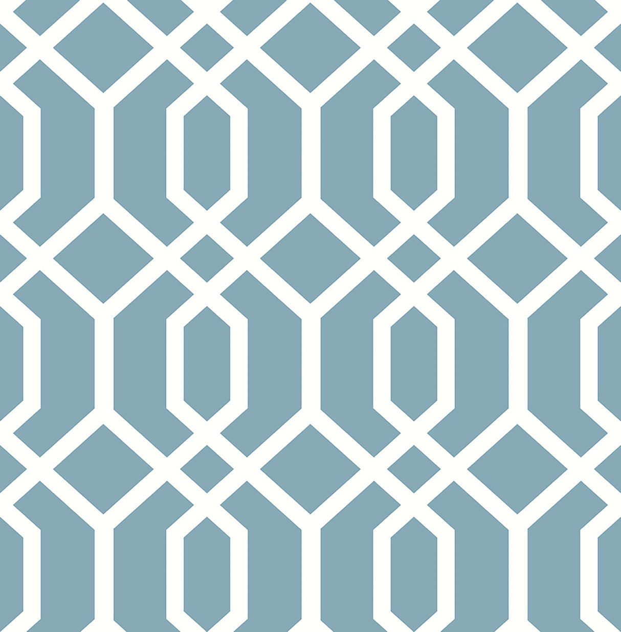 Brewster FD23272 Trellis Blue Montauk Wallpaper