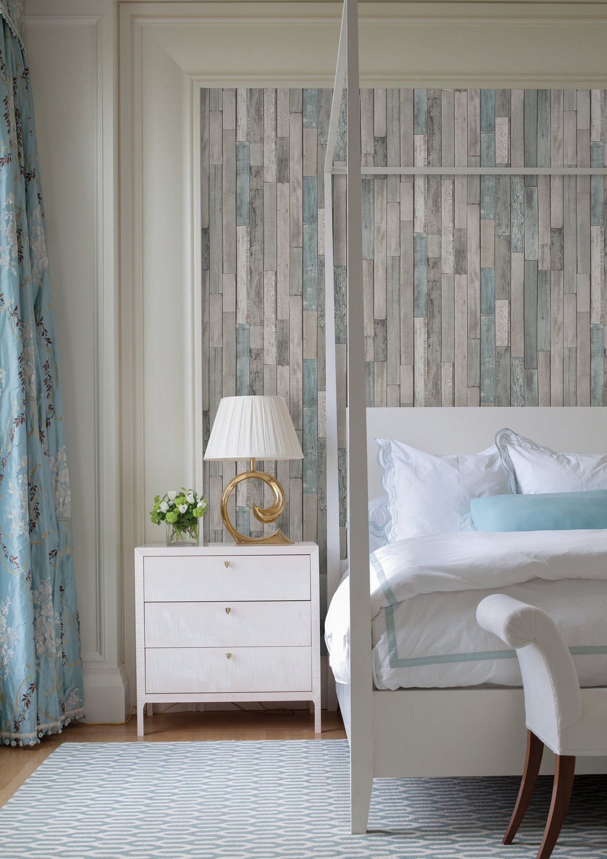 Brewster FD23273 Barn Board Grey Thin Plank Wallpaper