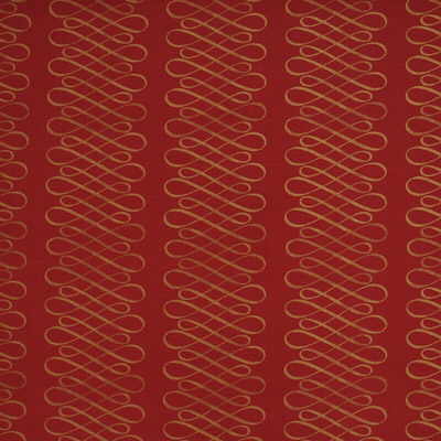 MULBERRY FD251.V102.0 SWASH STRIPE RED/GOLD Fabric - Eade's Wallpaper