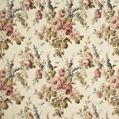MULBERRY FD264.J143.0 VINTAGE FLORAL ANTIQUE/ROSE Fabric - Eade's Wallpaper