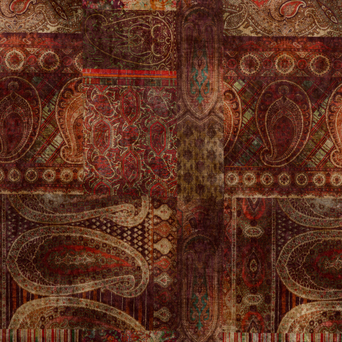 MULBERRY FD265.V106.0 LOMOND VELVET RED/PLUM Fabric - Eade's Wallpaper
