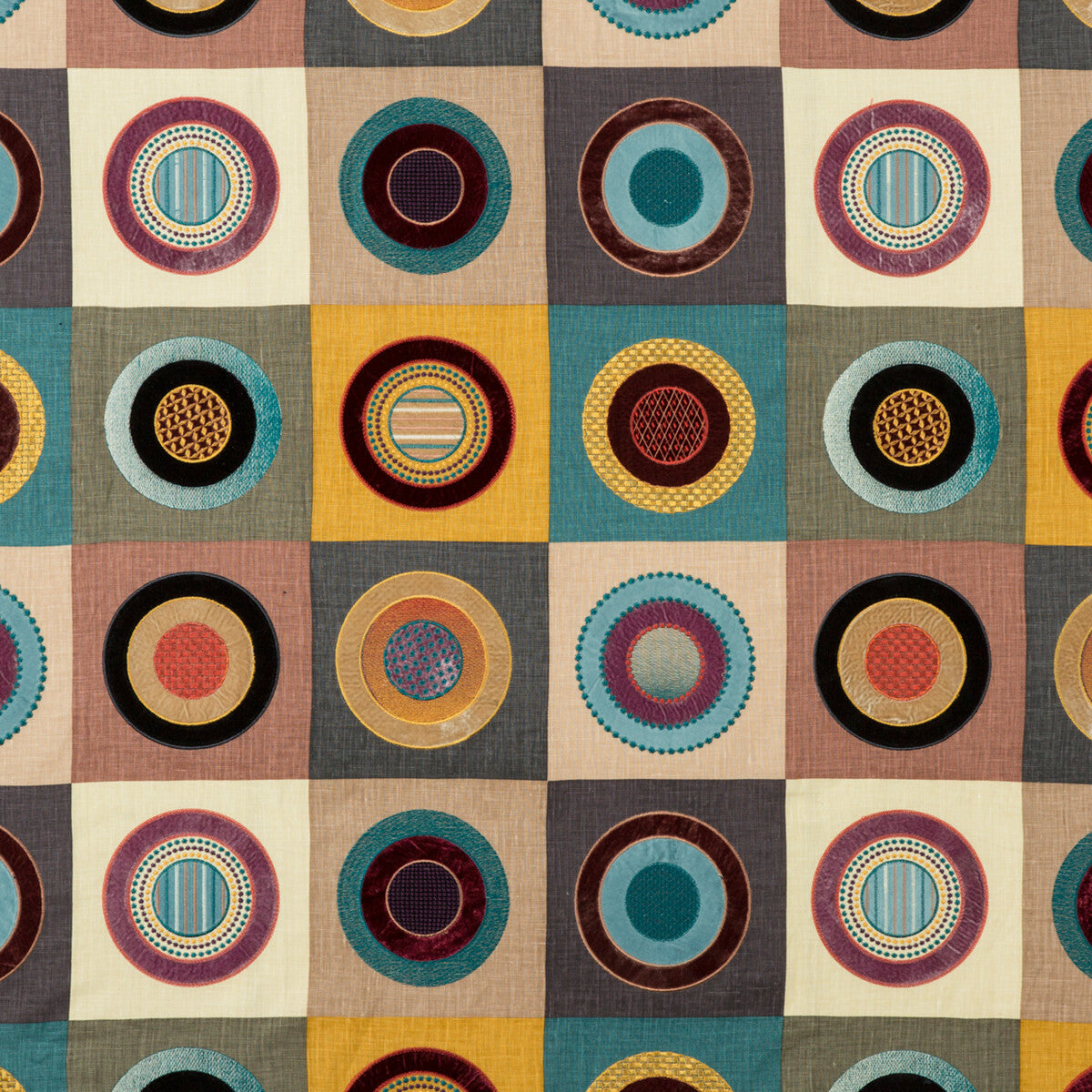 MULBERRY FD267.Y101.0 DRESS CIRCLE MULTI Fabric - Eade's Wallpaper