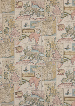 MULBERRY FD284.Y101.0 BOHEMIAN TRAVELS LINEN MULTI Fabric - Eade's Wallpaper