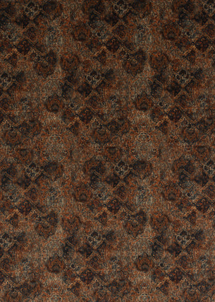 MULBERRY FD286.T69.0 BOHEMIAN VELVET TEAL/SPICE Fabric - Eade's Wallpaper