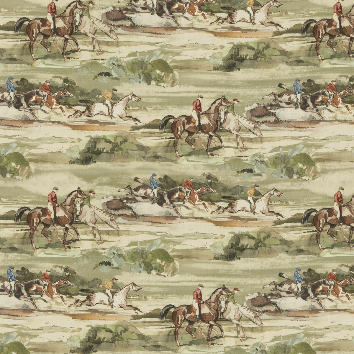 MULBERRY FD294.J52.0 MORNING GALLOP LINEN ANTIQUE Fabric - Eade's Wallpaper