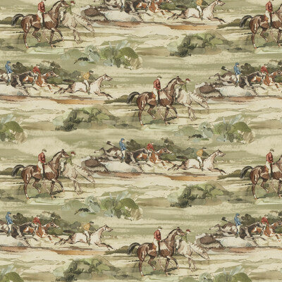 MULBERRY FD294.J52.0 MORNING GALLOP LINEN ANTIQUE Fabric - Eade's Wallpaper