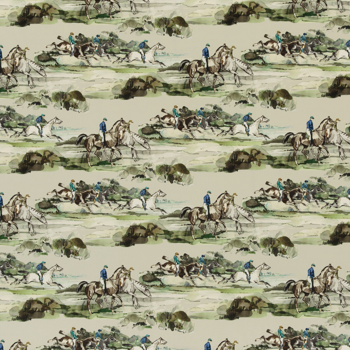 MULBERRY FD295.S43.0 MORNING GALLOP VELVET RACING GREEN Fabric - Eade's Wallpaper