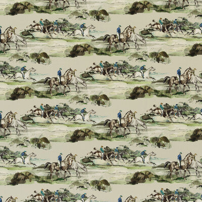 MULBERRY FD295.S43.0 MORNING GALLOP VELVET RACING GREEN Fabric - Eade's Wallpaper