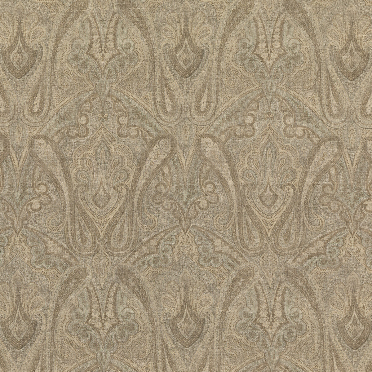 MULBERRY FD307.S40.0 CANVAS PAISLEY MINERAL Fabric - Eade's Wallpaper