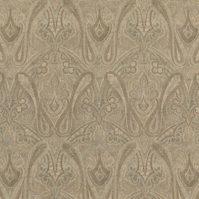 MULBERRY FD307.S40.0 CANVAS PAISLEY MINERAL Fabric - Eade's Wallpaper
