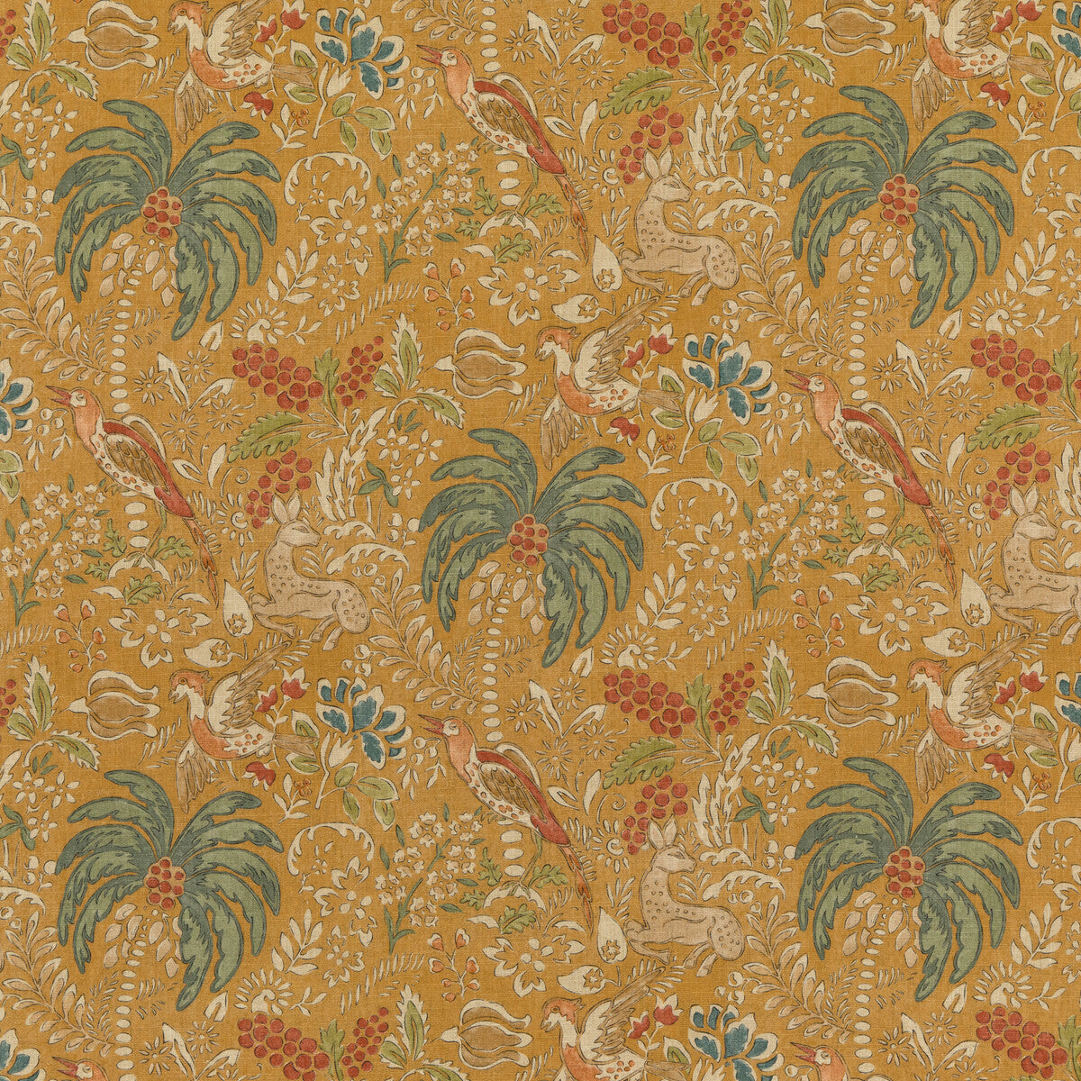 MULBERRY FD308.T30.0 FANTASIA SPICE Fabric - Eade's Wallpaper