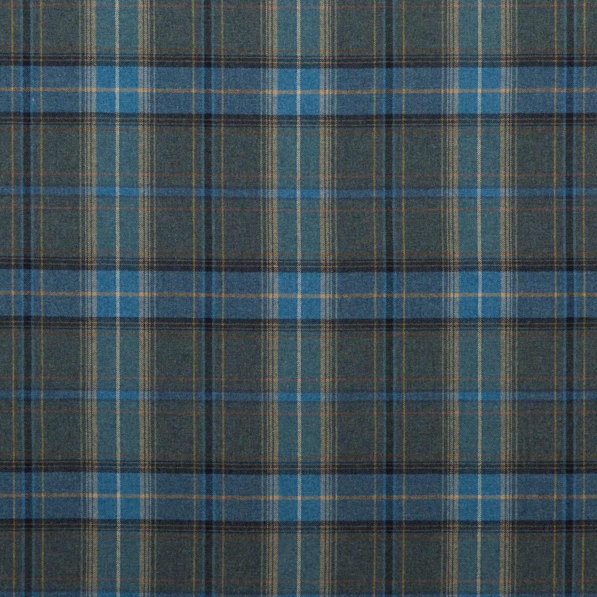 MULBERRY FD344.H101.0 SHETLAND PLAID BLUE Fabric - Eade's Wallpaper
