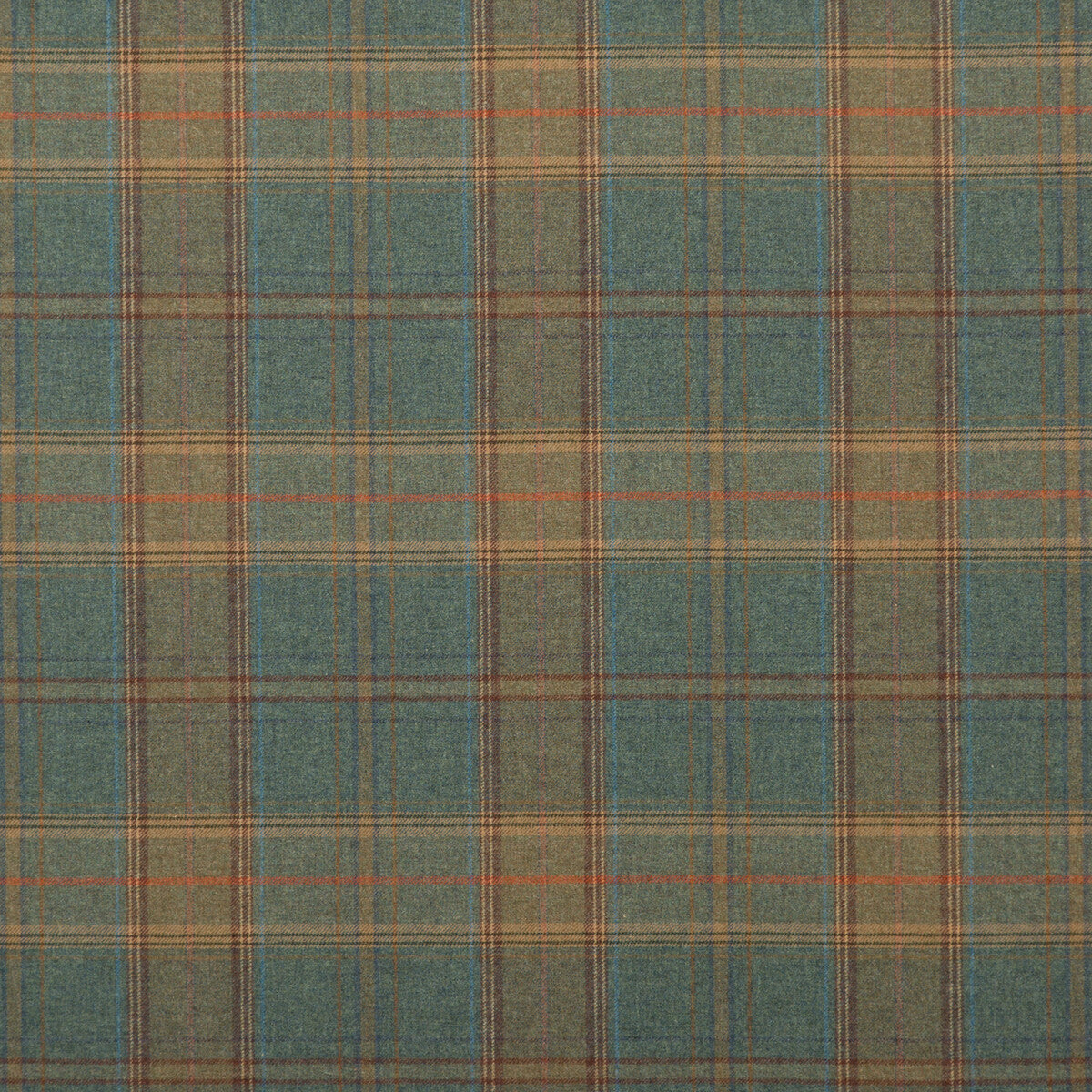 MULBERRY FD344.R11.0 SHETLAND PLAID TEAL Fabric - Eade's Wallpaper