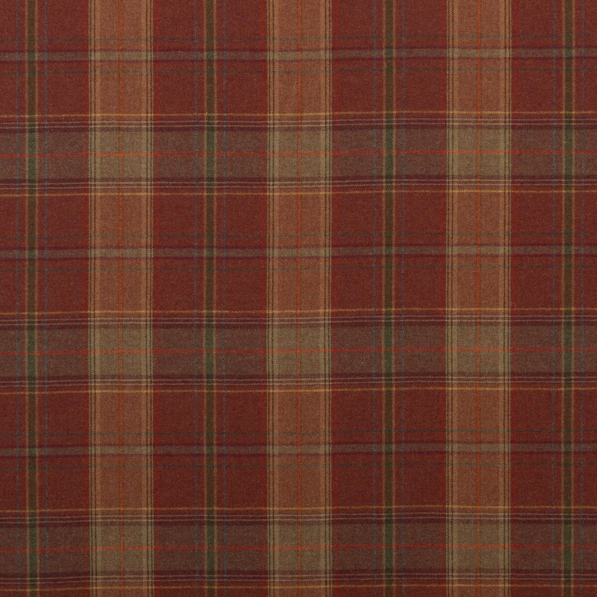 MULBERRY FD344.V55.0 SHETLAND PLAID RUSSET Fabric - Eade's Wallpaper
