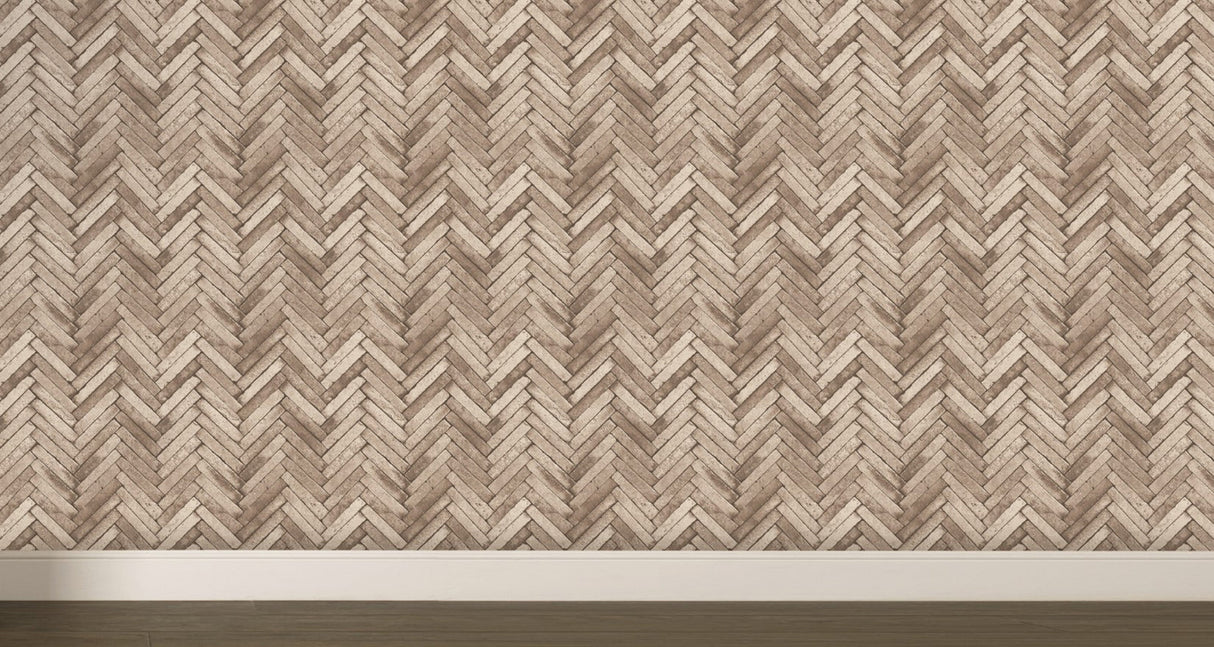Fine Decor FD41230 Ryon Taupe Diagonal Slate Wallpaper