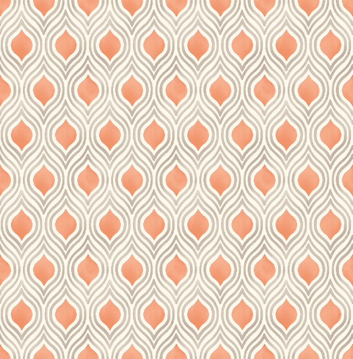 Fine Decor FD41247SW Ailsa Orange Ogee Wallpaper