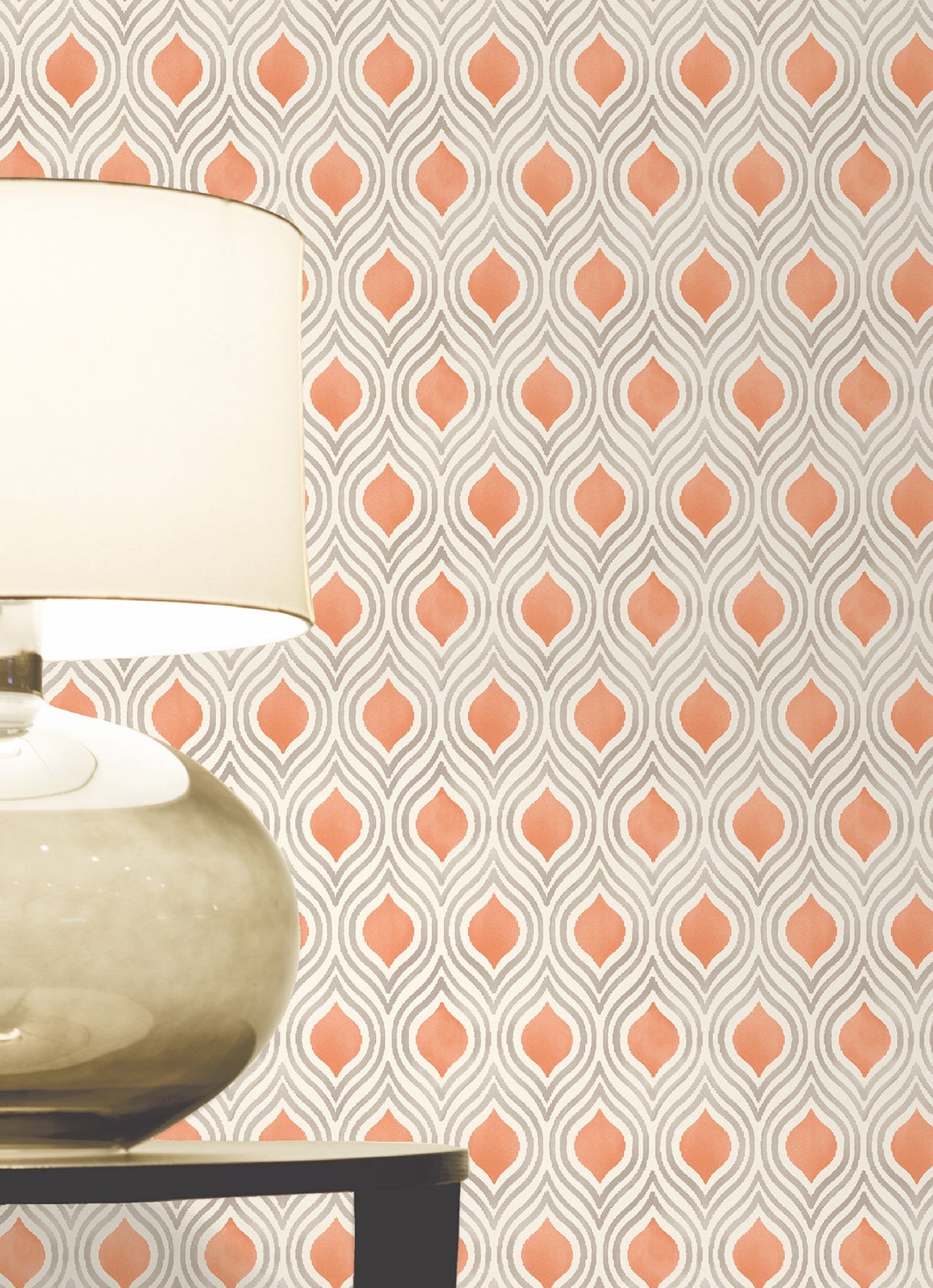 Fine Decor FD41247SW Ailsa Orange Ogee Wallpaper