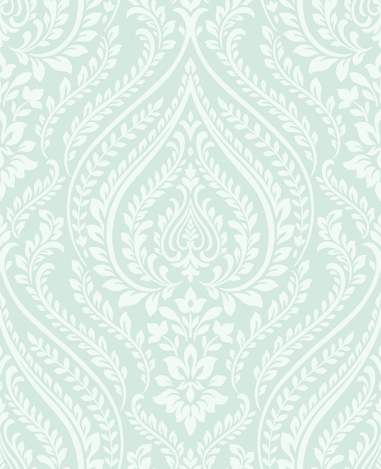 Fine Decor FD41255SW Maya Aqua Damask Wallpaper