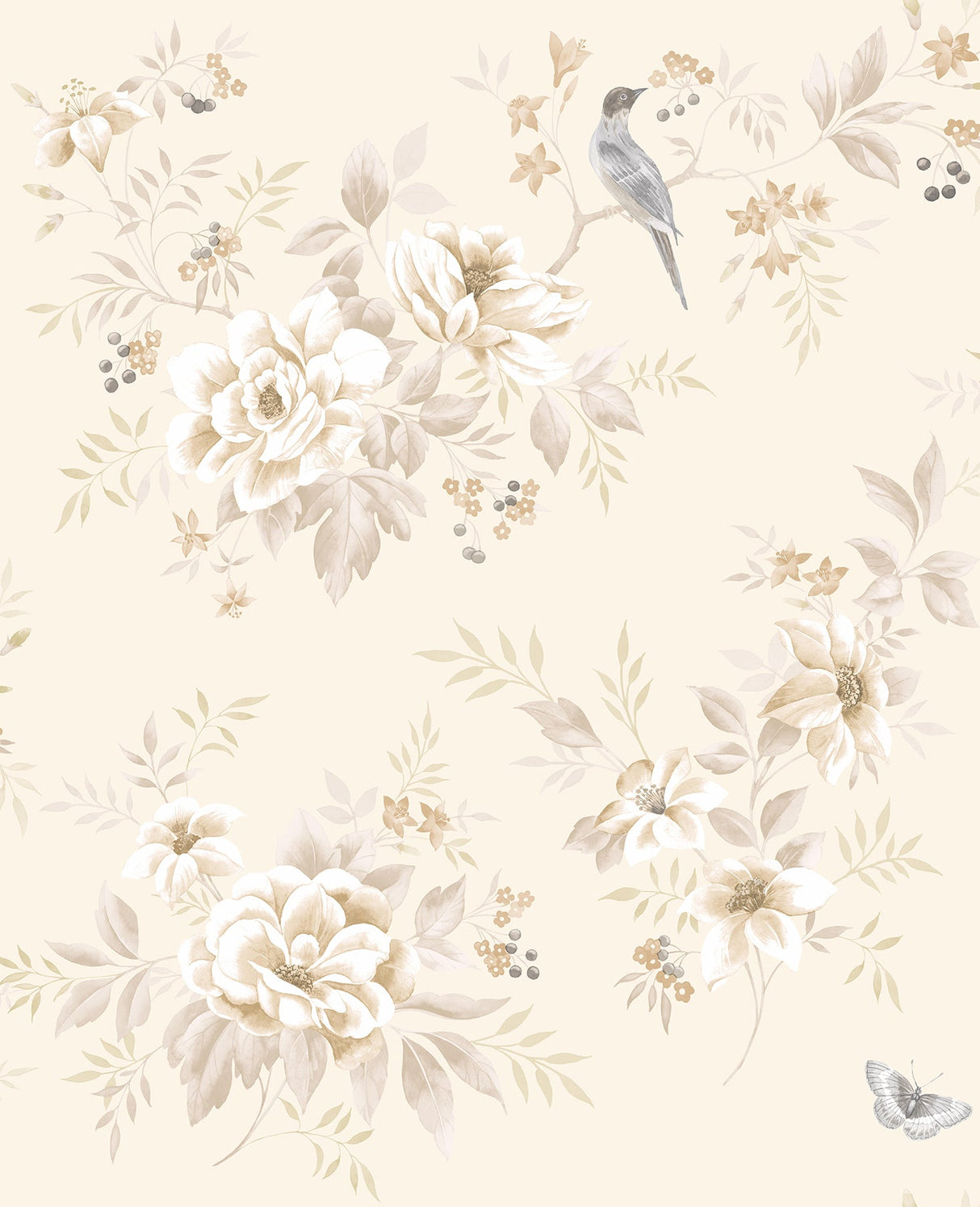 Fine Decor FD41576 Liora Cream Floral Wallpaper