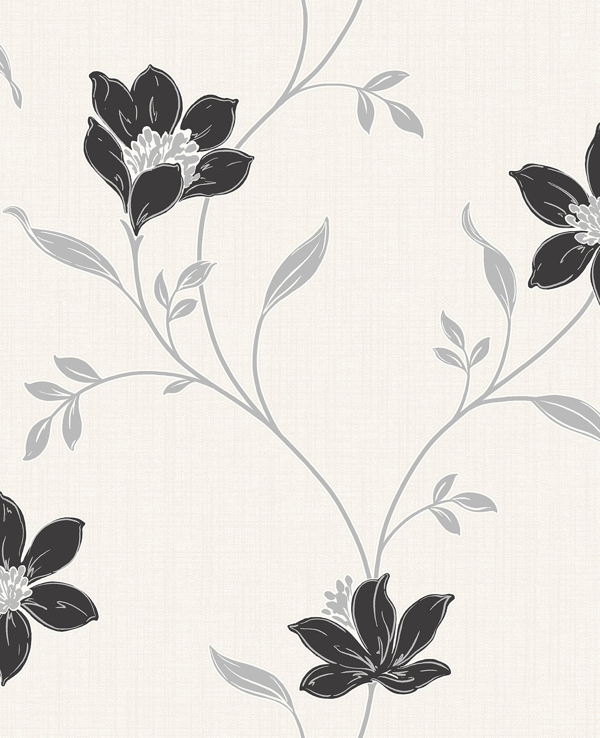 Fine Decor FD41944 Isobelle Black Floral Wallpaper