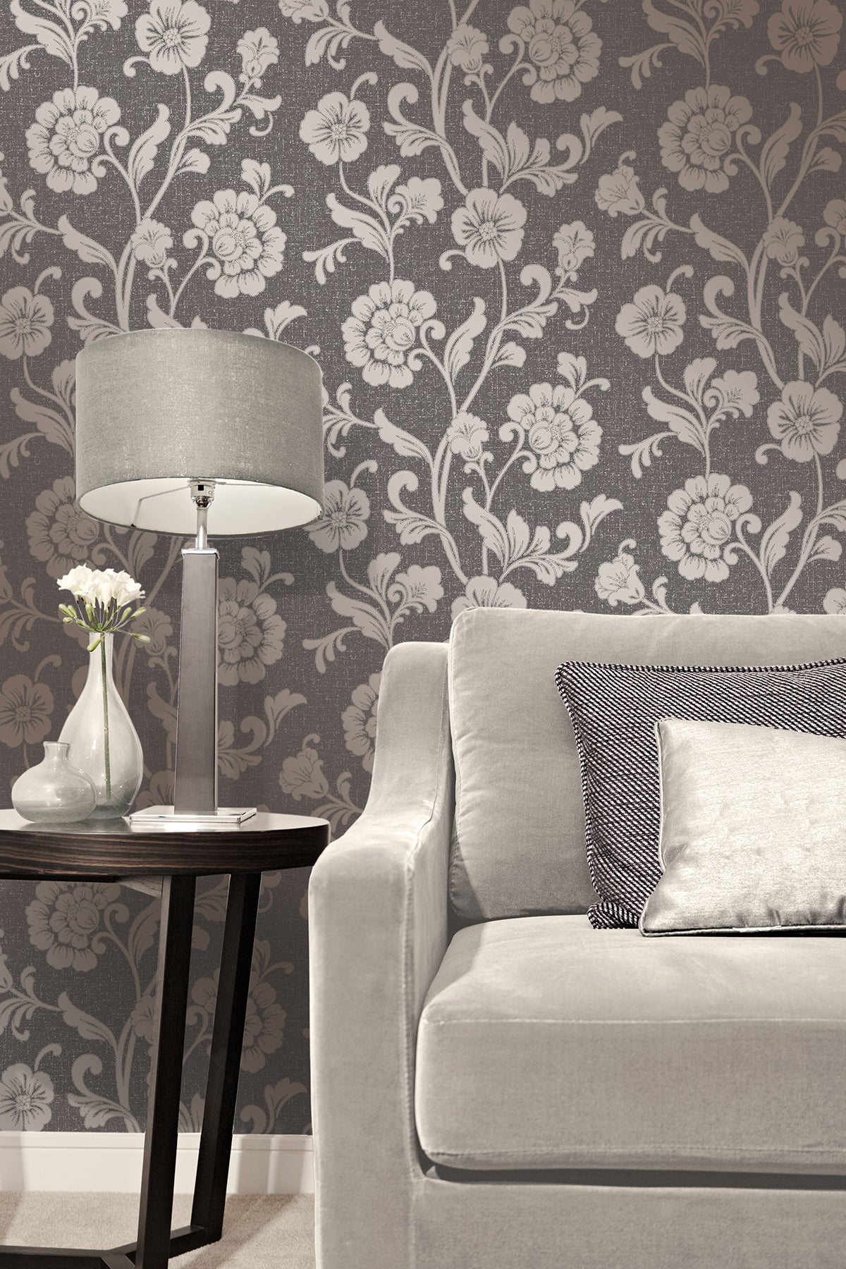 Fine Decor FD41980 Quartz Bronze Floral Wallpaper