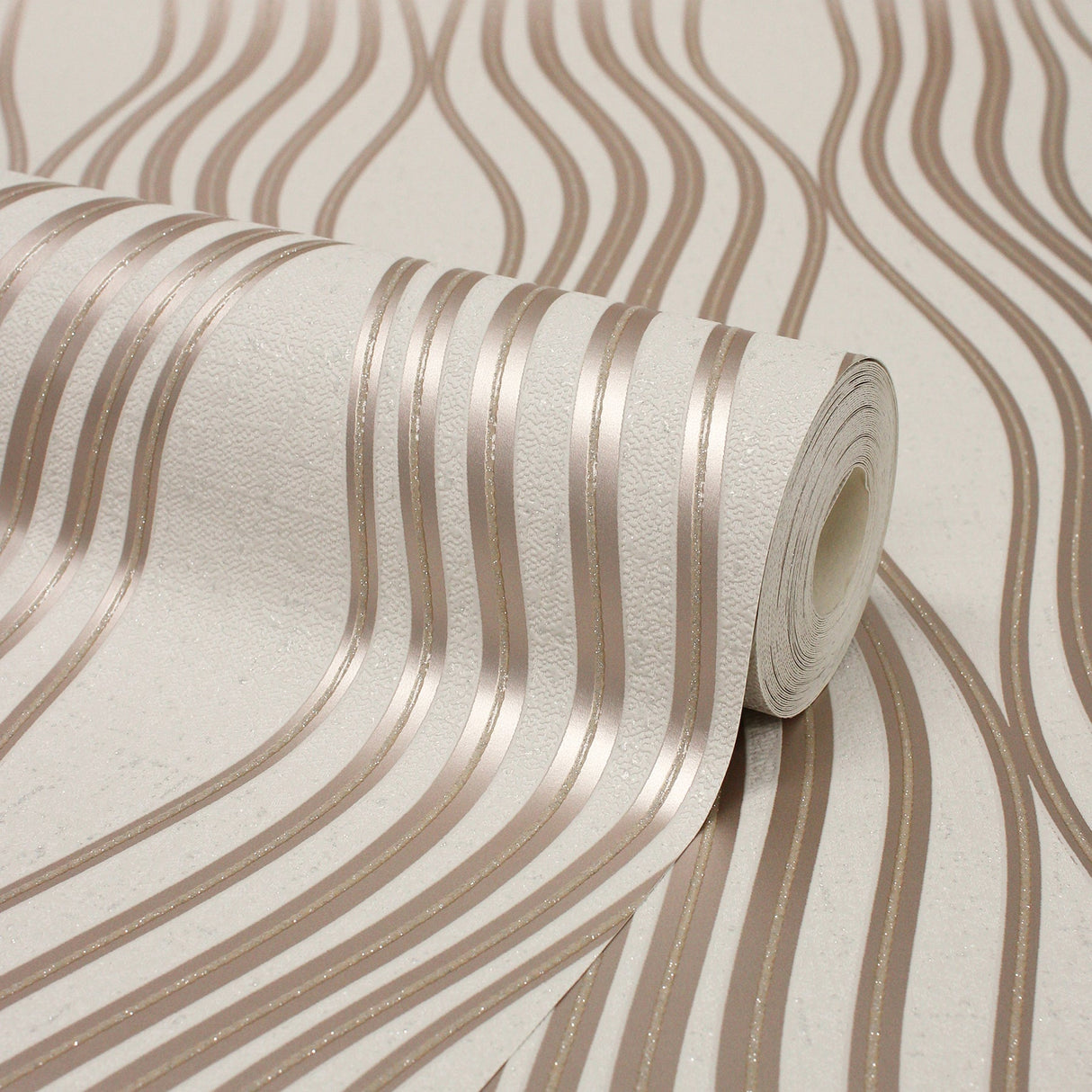 Fine Decor FD42569 Valor Rose Gold Wave Wallpaper