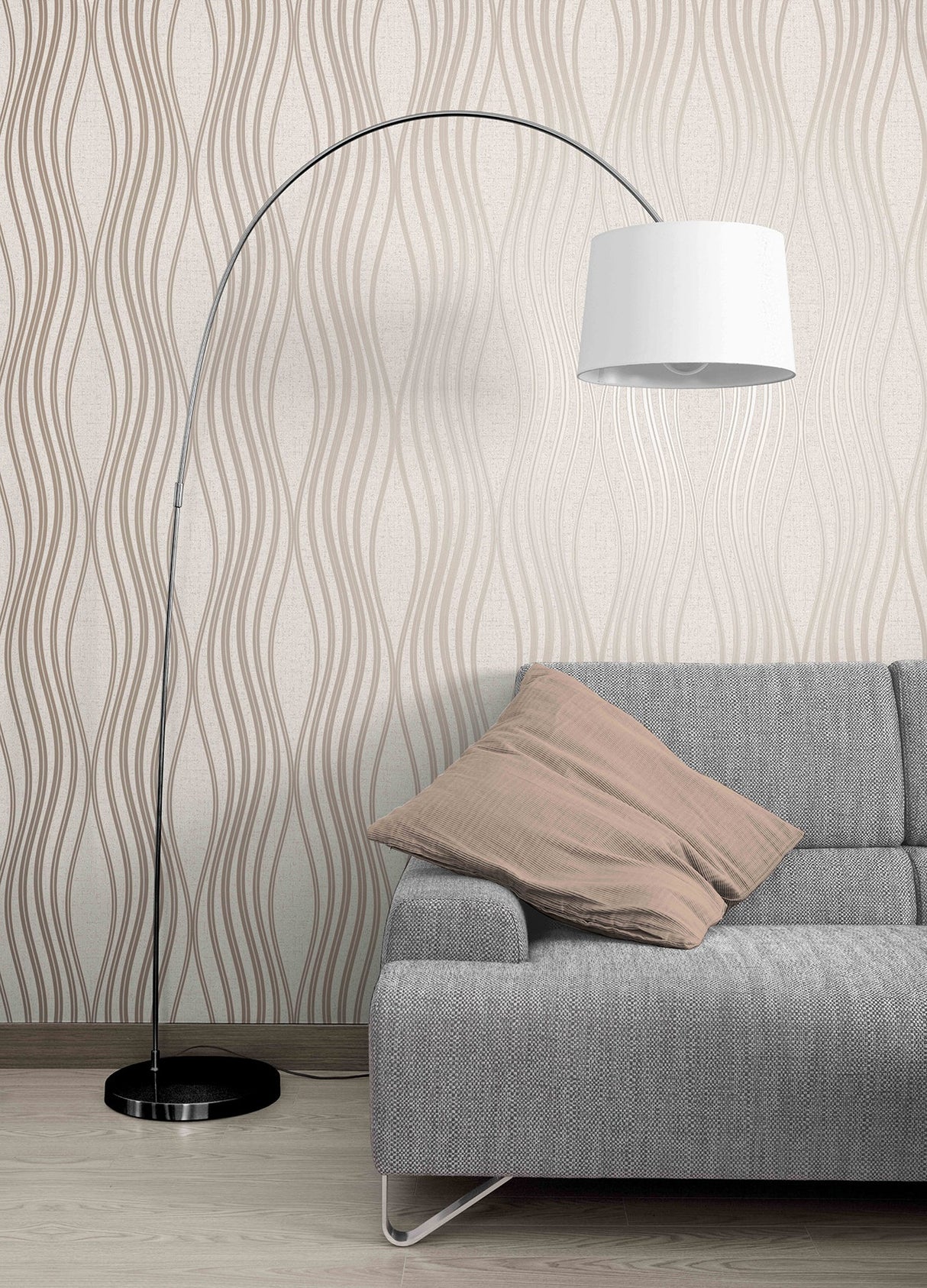 Fine Decor FD42569 Valor Rose Gold Wave Wallpaper