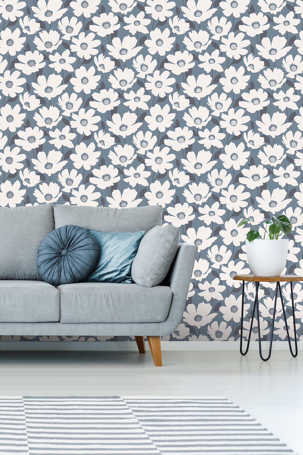 Fine Decor FD42572 Mia Navy Floral Wallpaper
