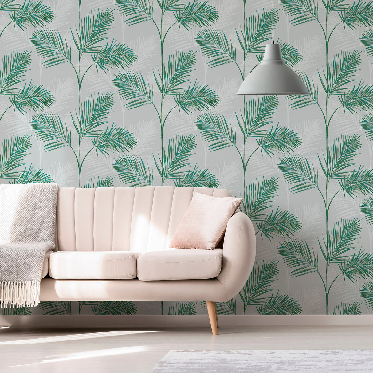 Fine Decor FD42678 South Beach Stone Fronds Wallpaper