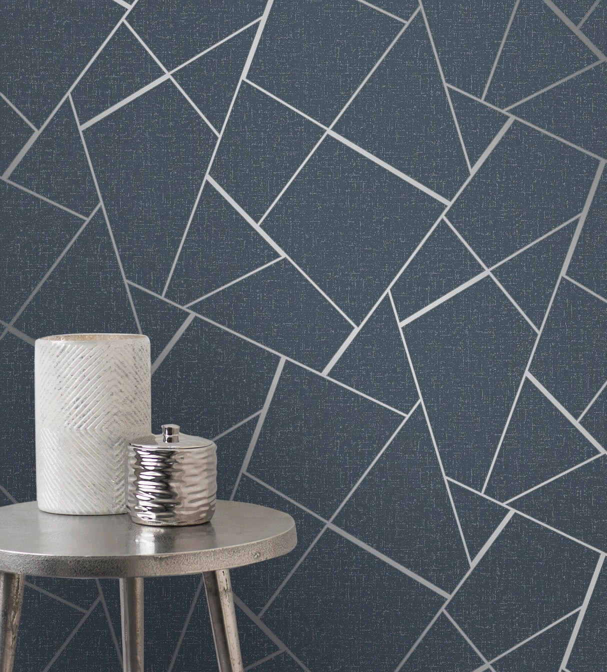 Fine Decor FD42683 Quartz Navy Fractal Wallpaper