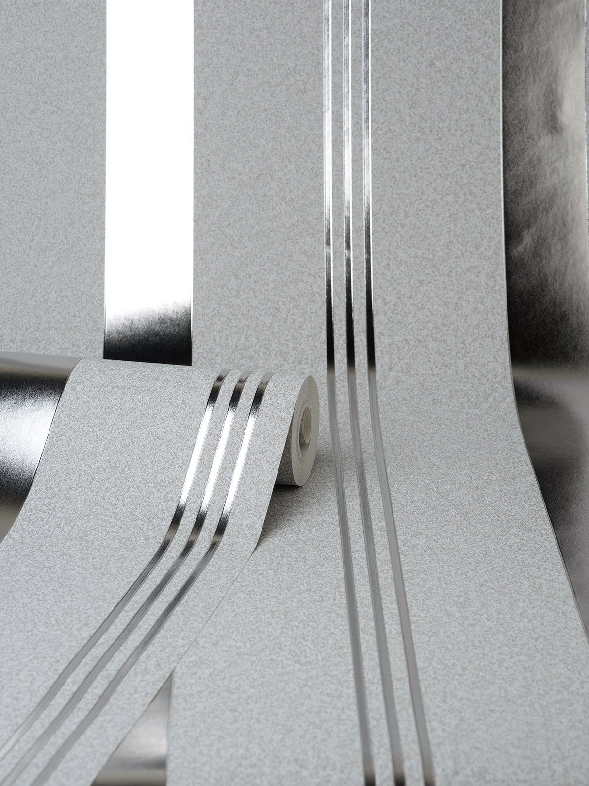 Fine Decor FD42797 Collin Silver Bexley Stripe Wallpaper