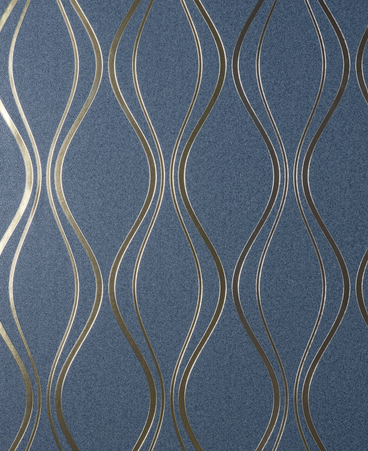 Fine Decor FD42801 Odie Blue Contour Wave Wallpaper