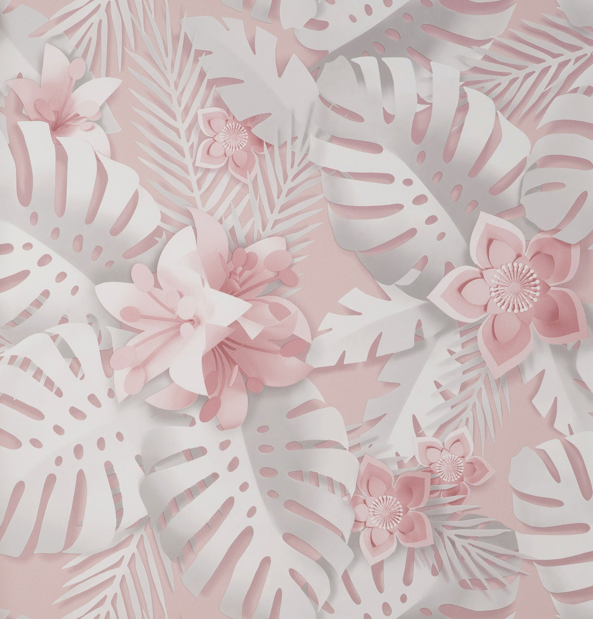 Fine Decor FD42829 Dimensions Pink Tropical Wallpaper