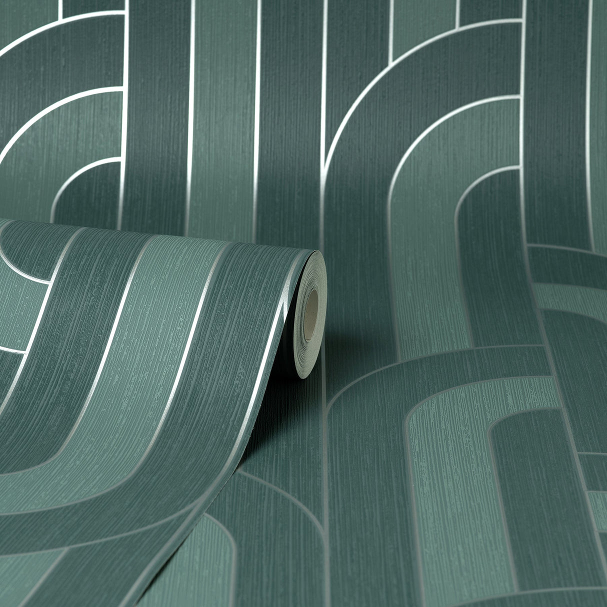 Fine Decor FD42842 Ezra Teal Arch Wallpaper