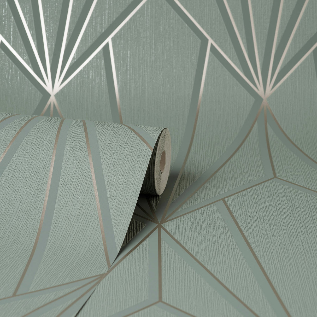 Fine Decor FD42848 Silas Sage Geo Wallpaper