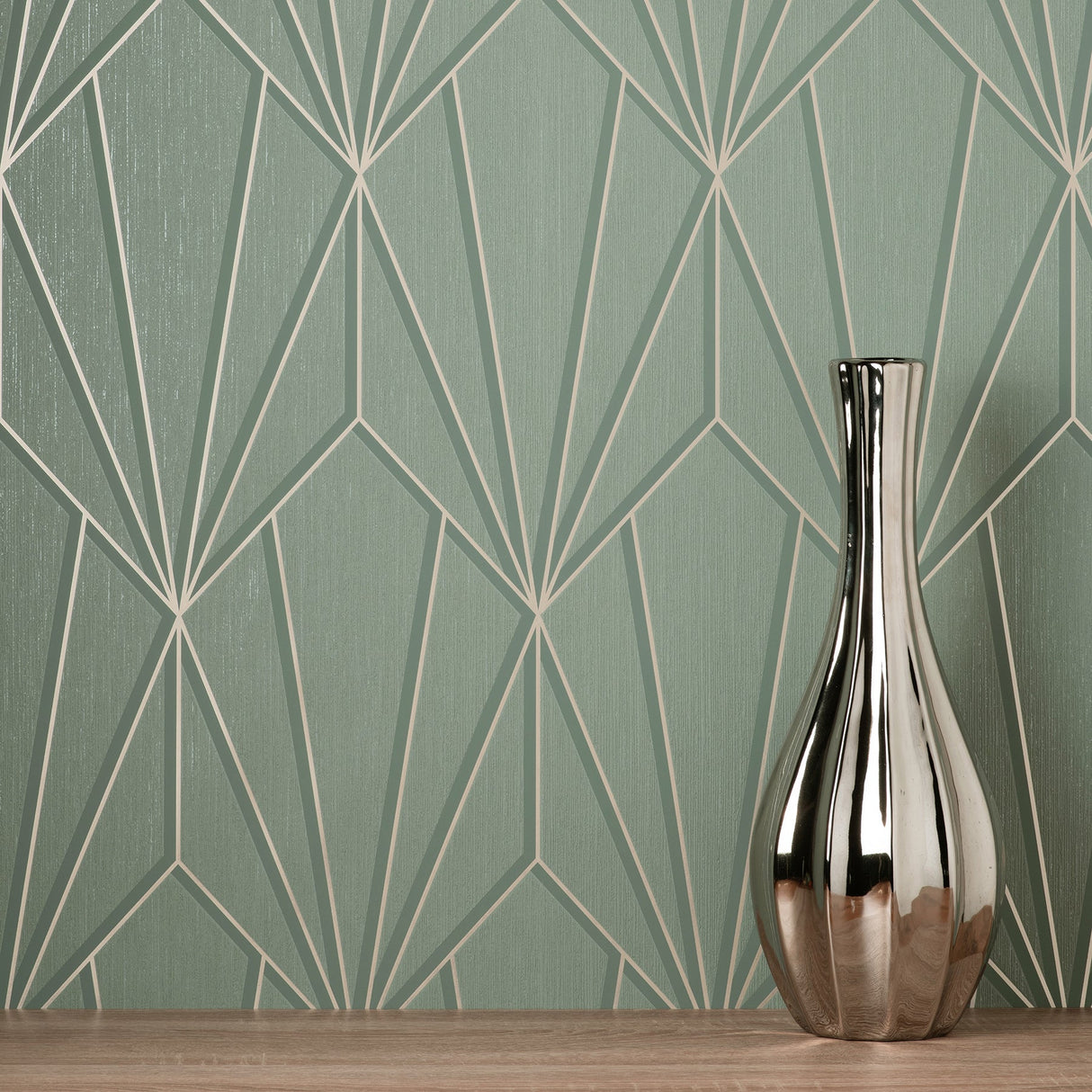 Fine Decor FD42848 Silas Sage Geo Wallpaper