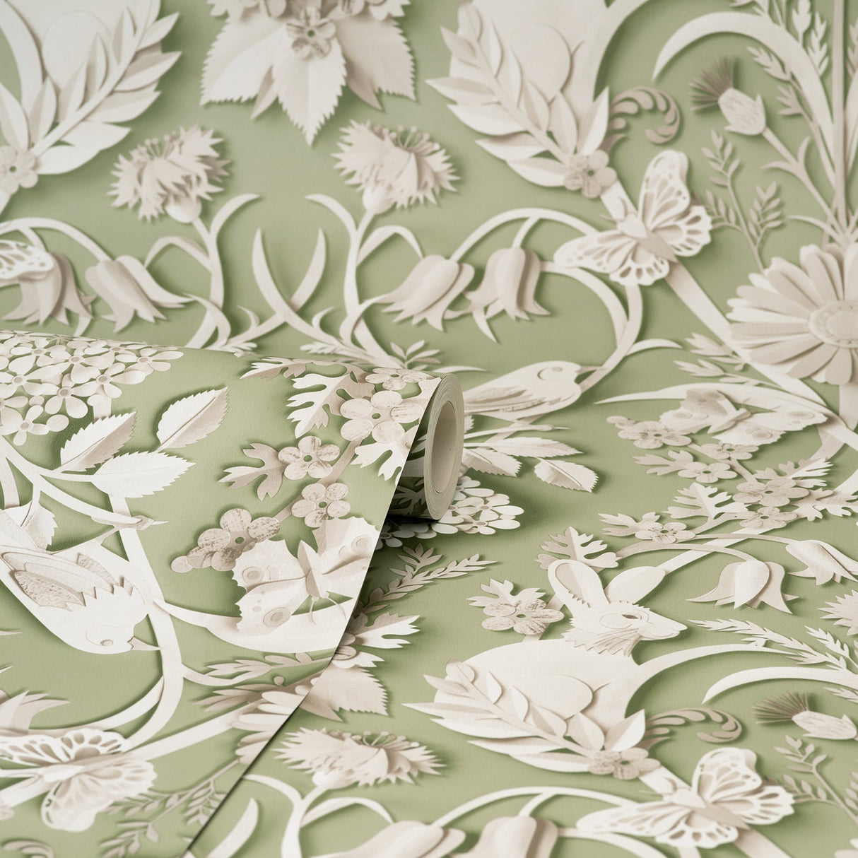 Fine Decor FD42951 Fae Sage Woodland Wallpaper