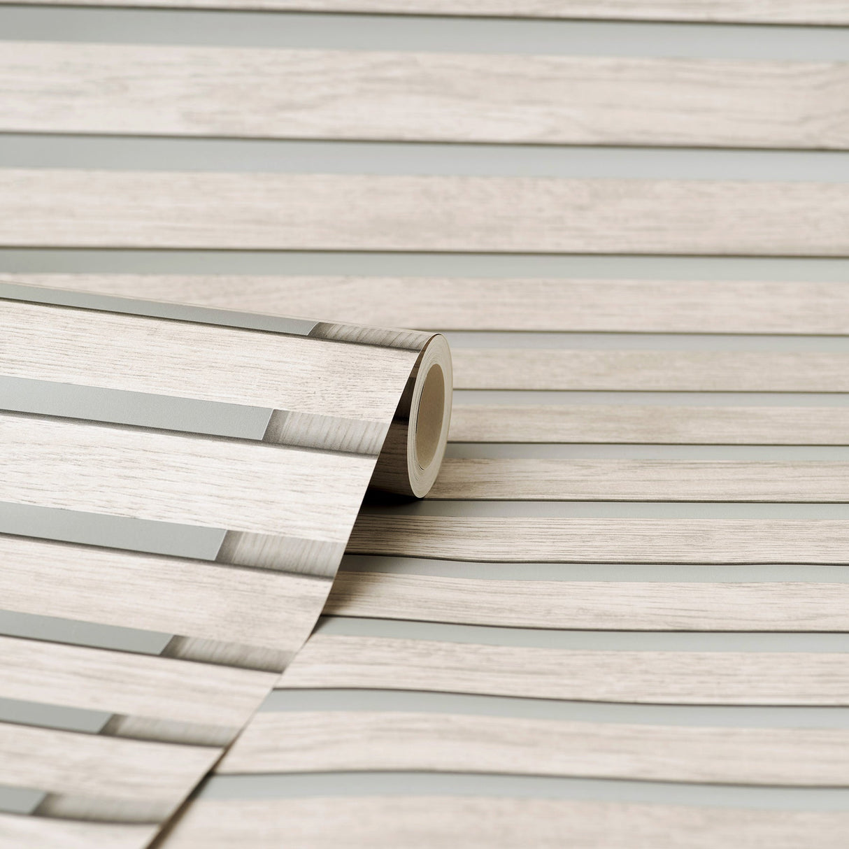 Fine Decor FD42997 Marlow Grey Wood Slats Wallpaper