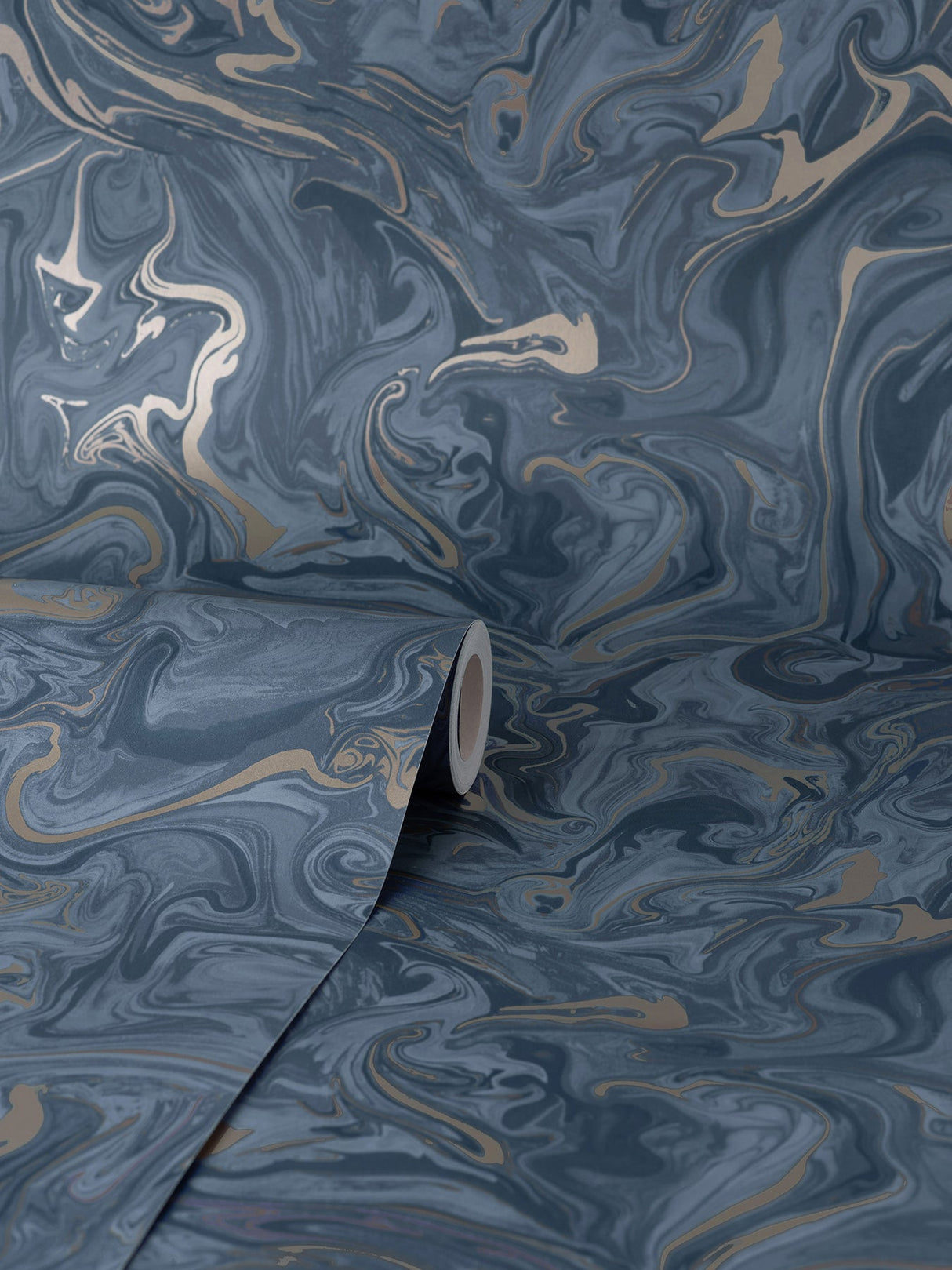 Fine Decor FD43055 Suave Navy Marble Wallpaper