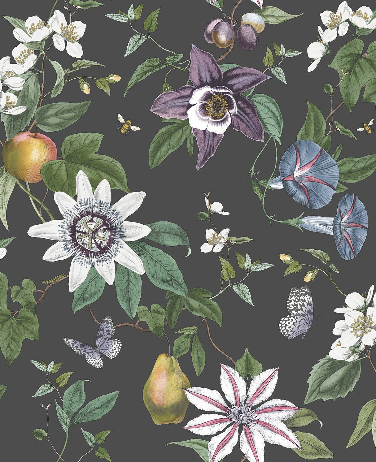 Fine Decor FD43060 Sierra Black Floral Wallpaper